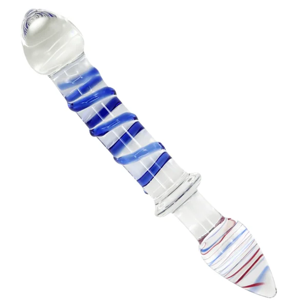 Dual-Ended Swirl Glass G-Spot / P-Spot Dildo & Anal Plug — image 17 of 23