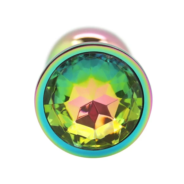Rainbow Metal Anal Plug With Jewel — image 13 of 16