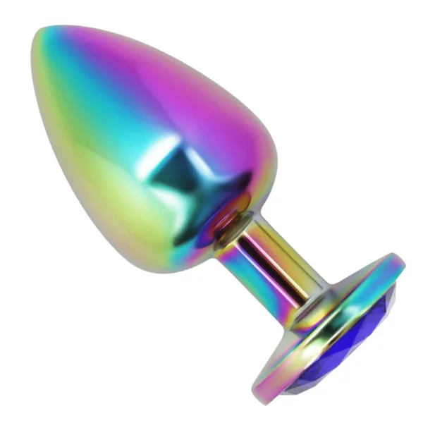 Rainbow Metal Anal Plug With Jewel — image 12 of 16