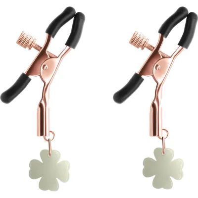 Bound Adjustable G4 Glow In The Dark Nipple Clamps by NS Novelties Rose Gold