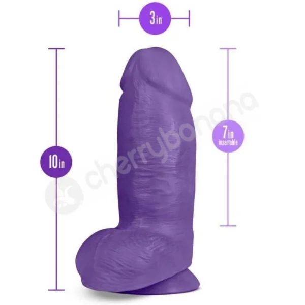 Au Naturel Bold Chub Purple 10" Flexishaft Dildo