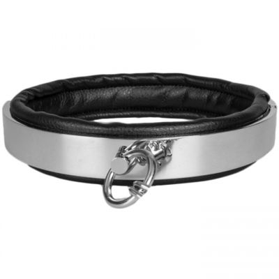 Bondara Luxe Metal and Leather Collar Leash and Nipple Clamps