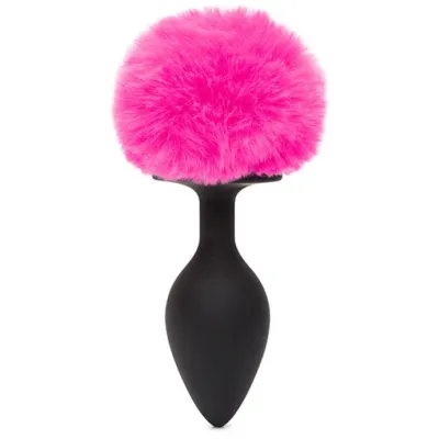 Happy Rabbit Non Vibrating Butt Plug 4 Inch Black Pink 4 Inch
