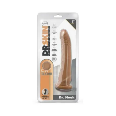 Dr Skin Silicone Dr Noah Dong With Suction Cup 8 In Mocha