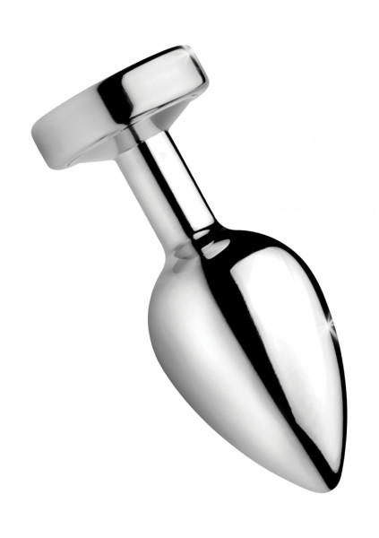 Light Up - Medium Anal Plug - Silver - Beginner Butt Plug