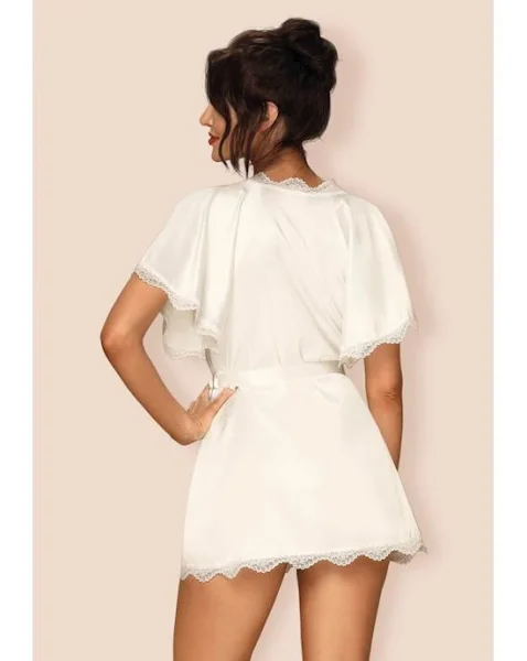 Obsessive Prima Neve - Peignoir - White - S/m