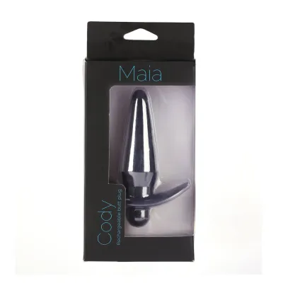 Cody Silicone Vibrating Anal Plug Black