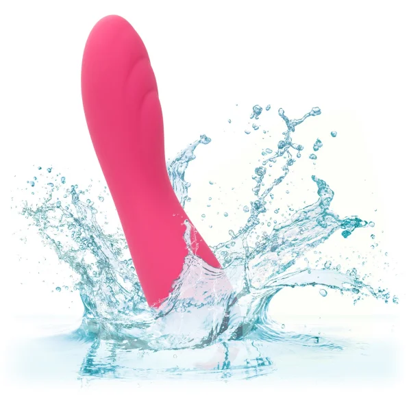 Liquid Silicone Pixies Ripple Rechargeable Waterproof Vibrator By CalExotics - Pink