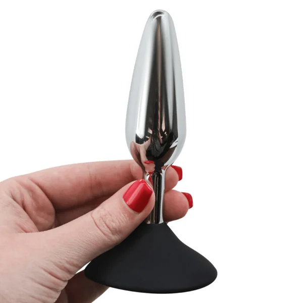 Tapered Metal Butt Plug With Flared Base — image 7 of 7