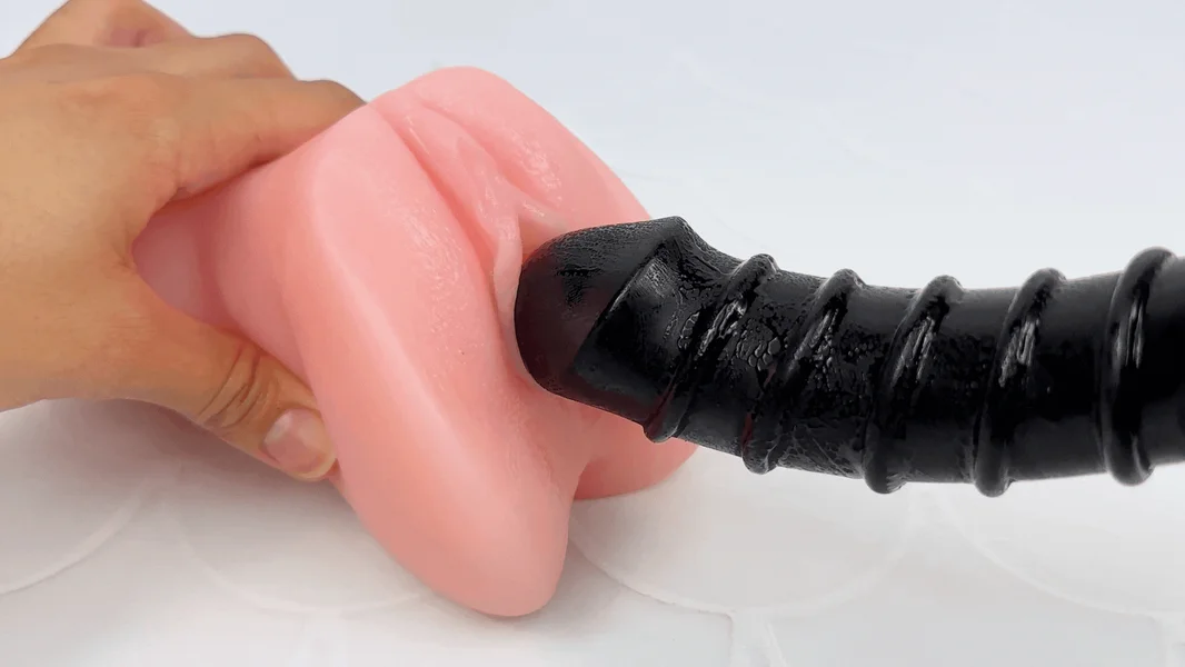 Luxury G-Spot / P-Spot Curve Ribbed Silicone Vibrating Power Dildo — image 23 of 25