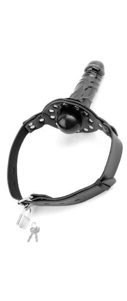 Deluxe Ball Gag With Dildo Black — image 6 of 8