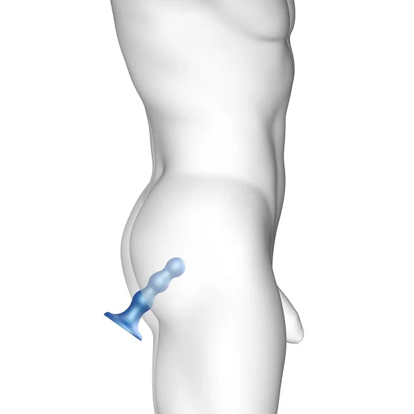 Strap-on-Me Hybrid Collection Ballsy Silicone Suction Cup Dildo - S Metallic Blue