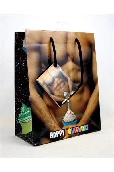 Guy With Cupcake Gift Bag