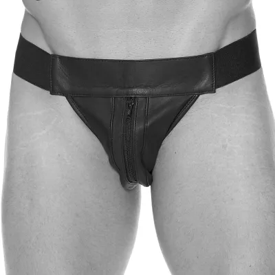 Ouch Striped Front Zip Jock