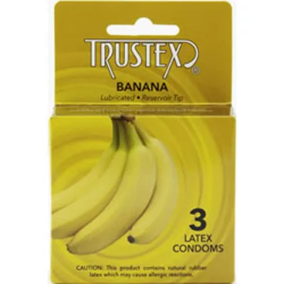 Trustex Flavored Lubricated Condoms 3 Pack Banana