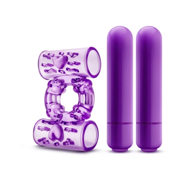 Play With Me - Double Play - Dual Vibrating Cockring - Purple