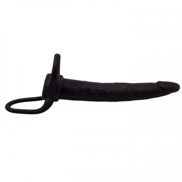 Bondara Black Dual Penetration Anal Strap-On Dildo - 6 Inch