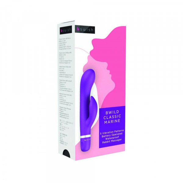 B Swish Bwild Classic Marine Rabbit Vibrator - Purple