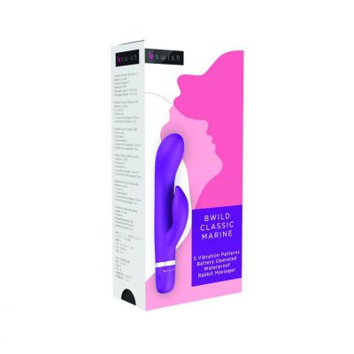 B Swish Bwild Classic Marine Rabbit Vibrator Purple