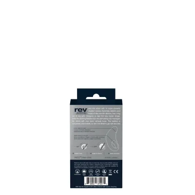 Rev Rechargeable Vibrating C Ring Black