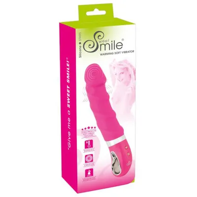 Sweet Smile Warming Soft Vibrator Pink 8 9 Inch