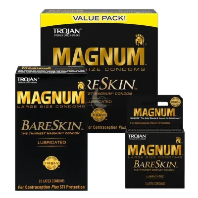 Trojan Magnum Bareskin Condoms LARGE Ultra Thin