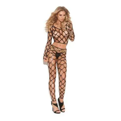 2 Piece Diamond Net Cami Top Set One Size Black