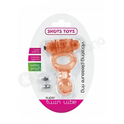 Shots Toys Flesh Super Twin Vibe Cock Ring