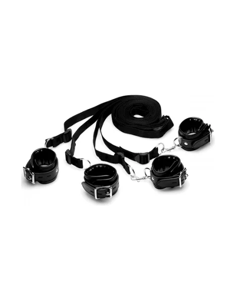 Deluxe Bed Restraint Kit - Black - O/s