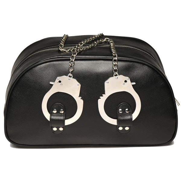 Cuffed and Loaded Travel Bag with Handcuff Handles