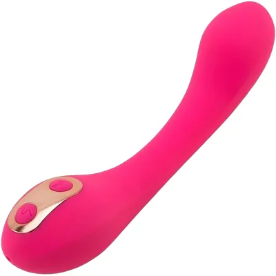 Libi XLR8 Silicone Flexible Rechargeable Waterproof G Spot Vibrator By Nu Sensuelle Deep Pink