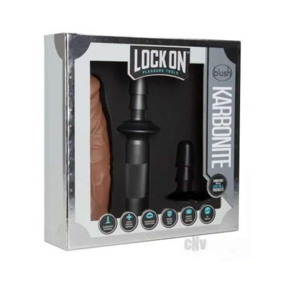 Lock On - Karbonite Dildo And Handle - Mocha — image 2 of 11