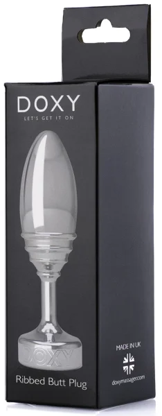 Ribbed Metal Butt Plug