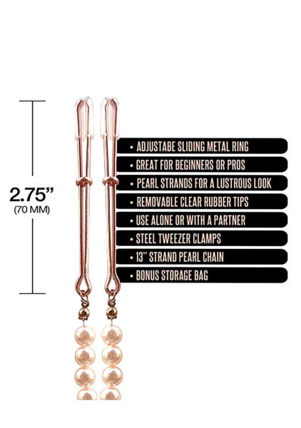 Nixie Pearl Drop Tweezer Nipple Clamps