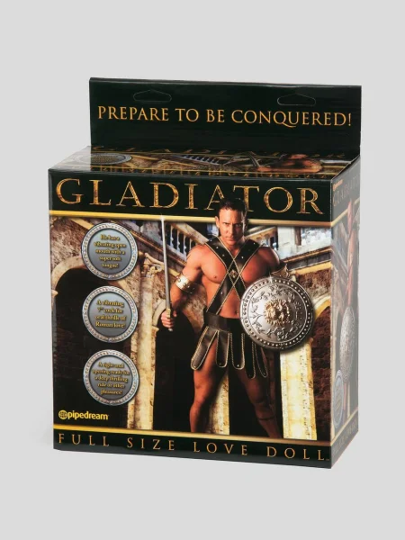 Gladiator Inflatable Male Sex Doll with 7 Inch Realistic Dildo 34.7oz