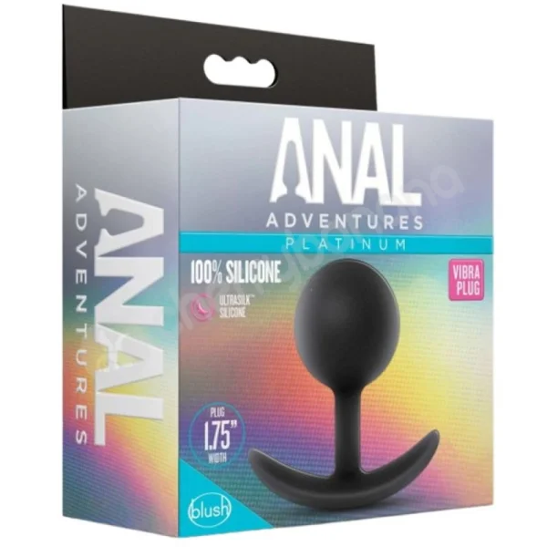 Anal Adventures Platinum Silicone 3" Vibra Plug With Inner Ball Bearing