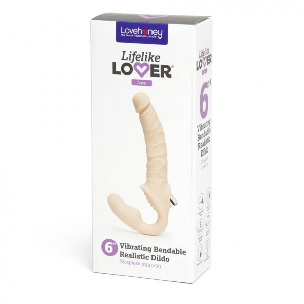 Lifelike Lover Luxe Posable Realistic Vibrating Strapless Strap-On