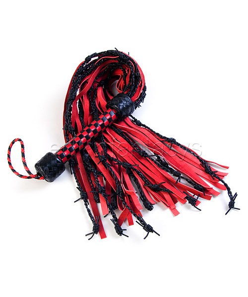 Gated barbed wire flogger