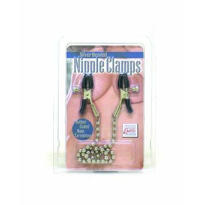 Nipple Clamps Silver Beaded