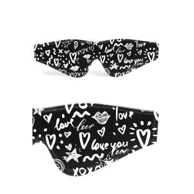 OUCH Graffiti Leather Eye Mask