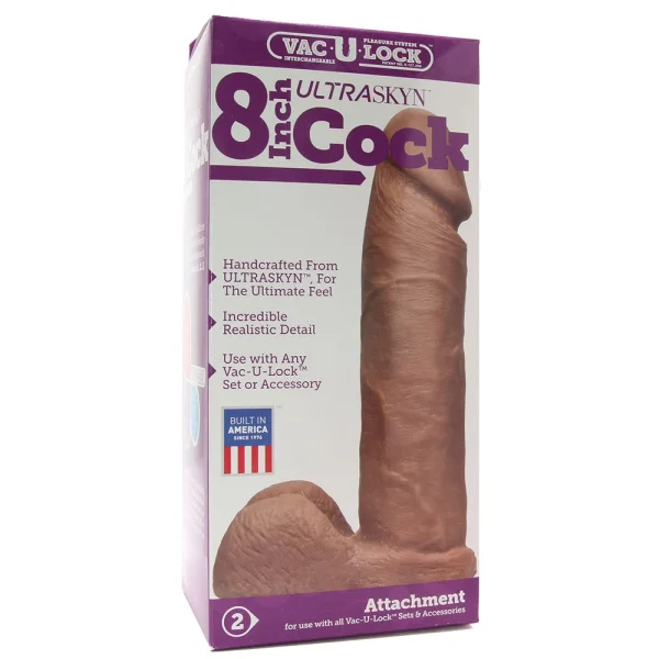 Doc Johnson Vac-U-Lock 8 Inch Dual-Density Dildo
