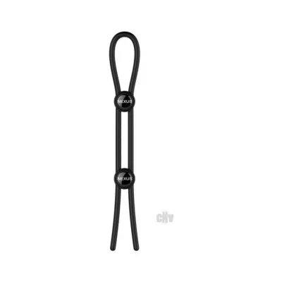 Cock Rings Nexus Forge Adjustable Silicone Cock And Ball Lasso Ring Black
