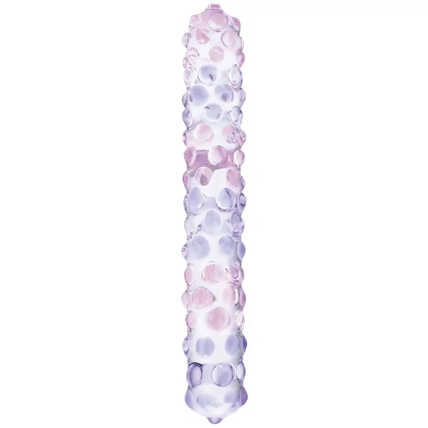 Glas 9-inch Purple Rose Nubby Dildo