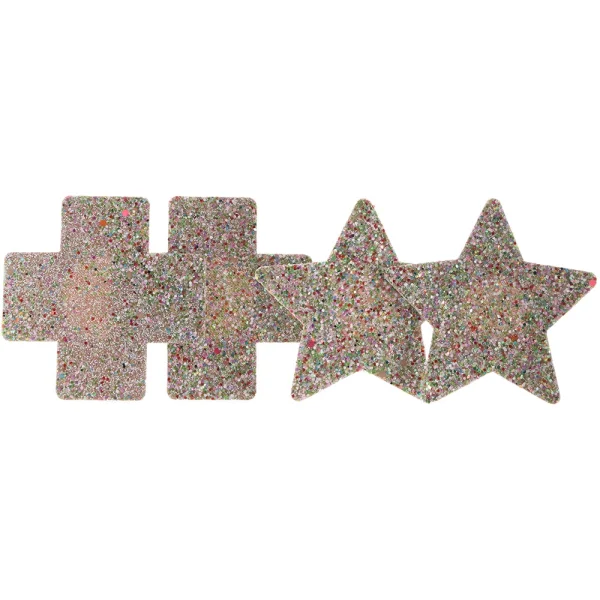 Pretty Pasties Star & Cross Glow In The Dark Set