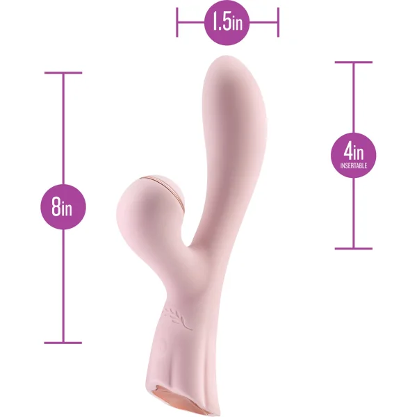 Lush Isabelle Silicone Air Pulsating Clitoral Stimulator & G-Spot Rabbit Vibrator - Pink