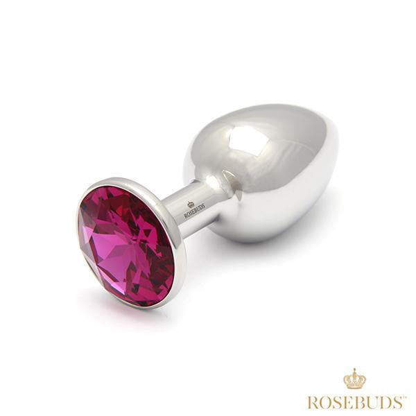 Rosebud: Stainless Steel & Crystal Plug - Medium