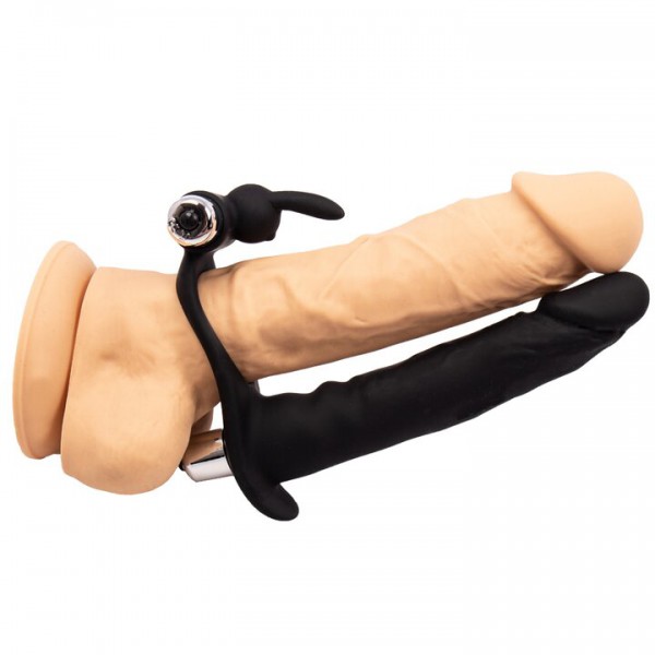 Bondara Black Dual Penetration Vibrating Strap-On - 6.5 Inch — image 4 of 5