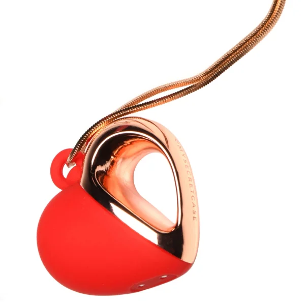 Charmed 10X Vibrating Silicone Rechargeable Heart Necklace