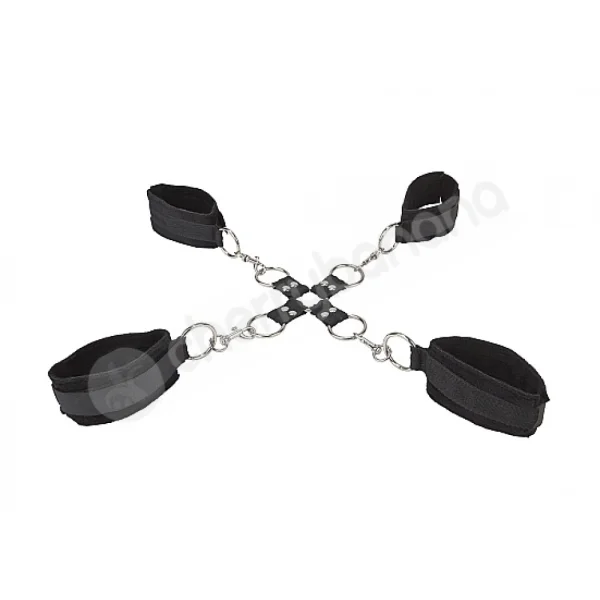 Ouch Black Velcro Hand And Leg Cuffs