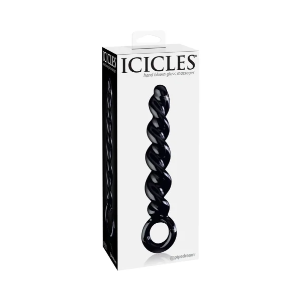 Icicles No 39 Black Glass Massager